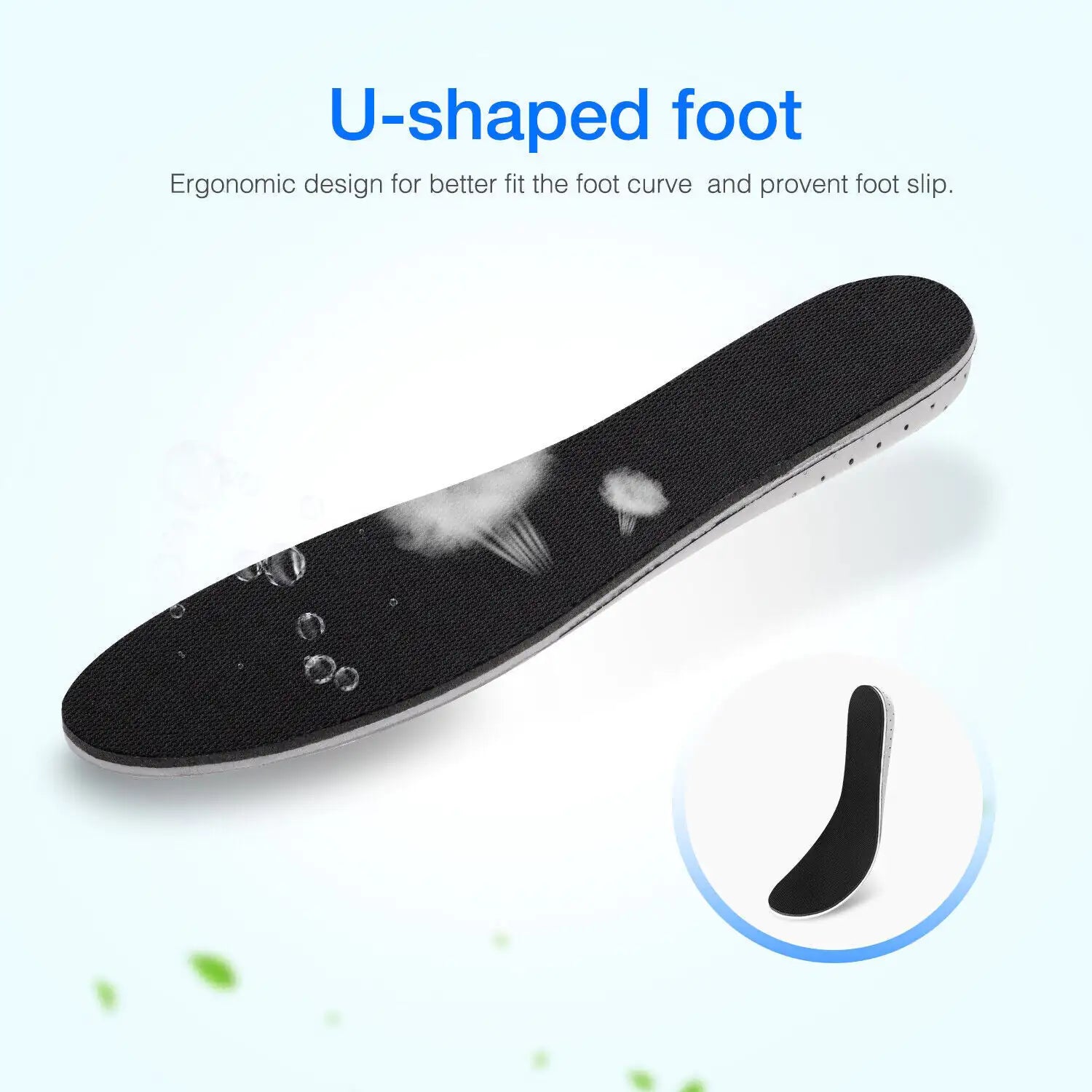 Men Women Invisible Height Increase Insoles Heel Lift Taller Shoe Inserts Pad US