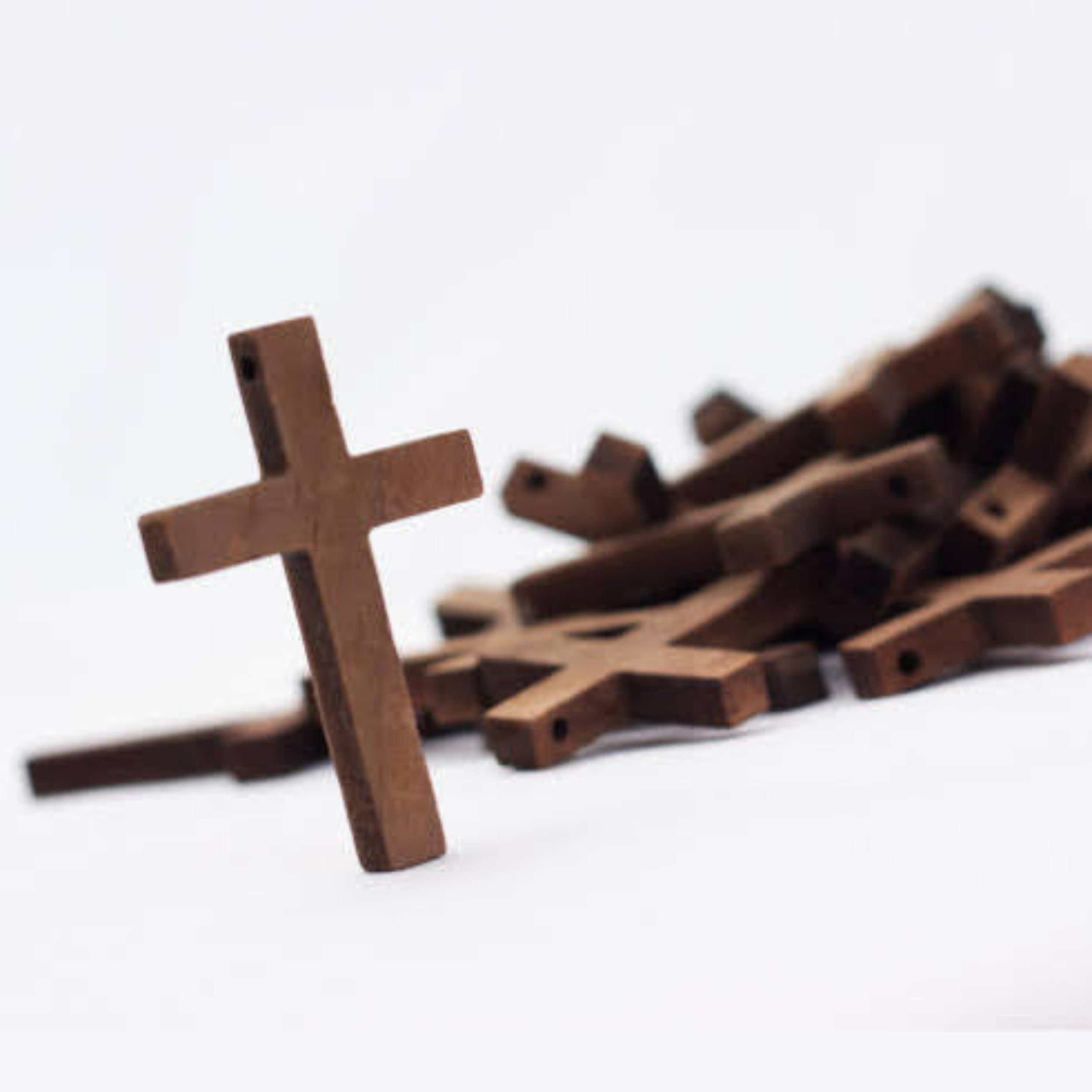 Wooden Cross Pendant Necklace