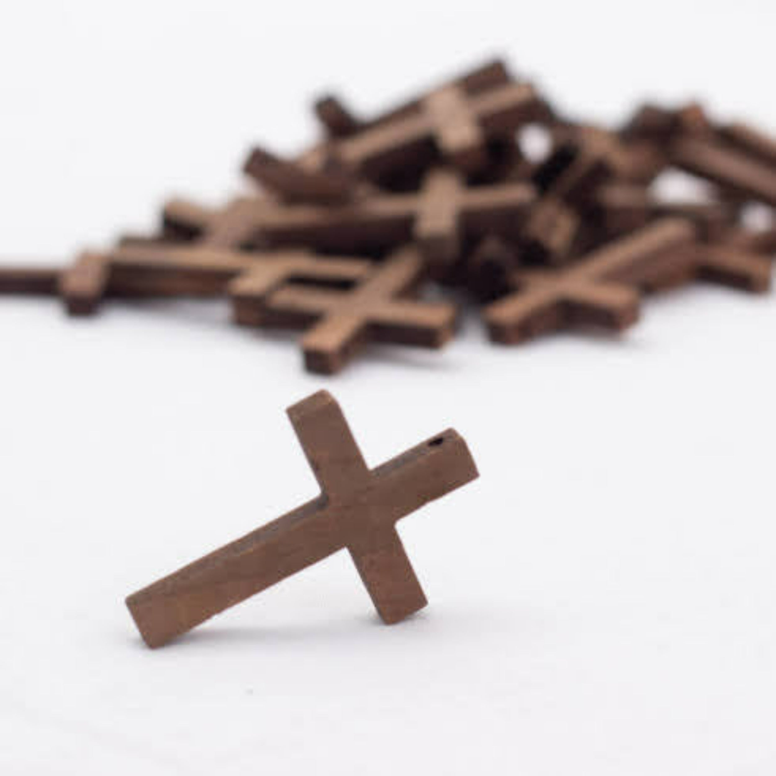 Wooden Cross Pendant Necklace